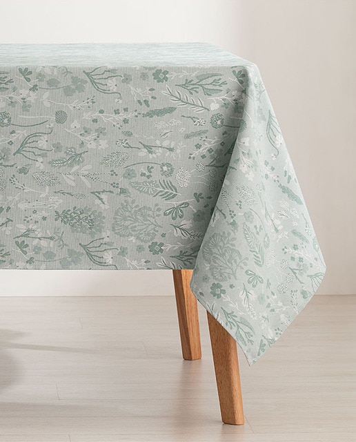 Imagen 0 de Mantel antimanchas jacquard Alerce verde