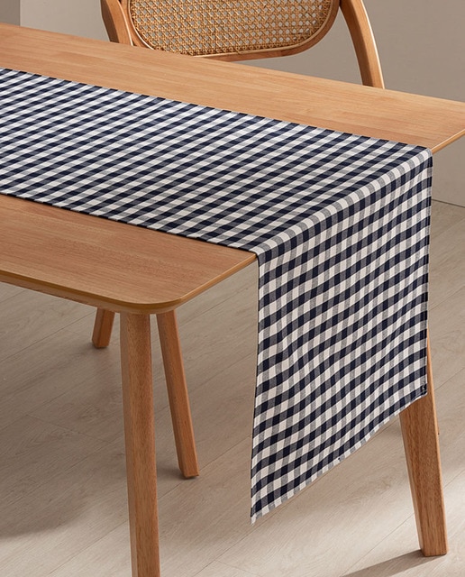 Imagen 0 de Camino de mesa Vichy azul 45x170 cm