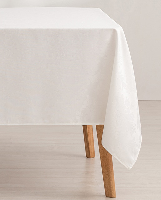 Imagen 0 de Mantel antimanchas jacquard Dama blanco