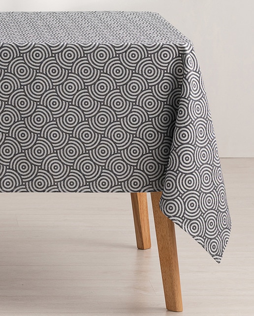 Imagen 0 de Mantel antimanchas jacquard Ring antracita