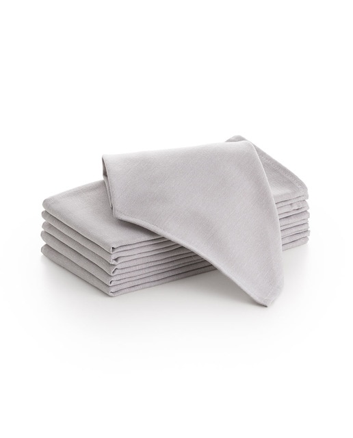 Imagen 0 de Pack 6 servilletas satén raso 45x45 cm piedra