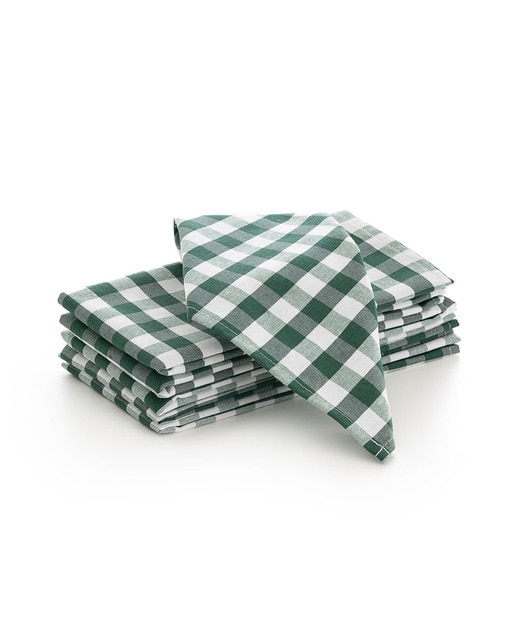 Imagen 0 de Pack 6 servilletas Vichy 45x45 cm verde