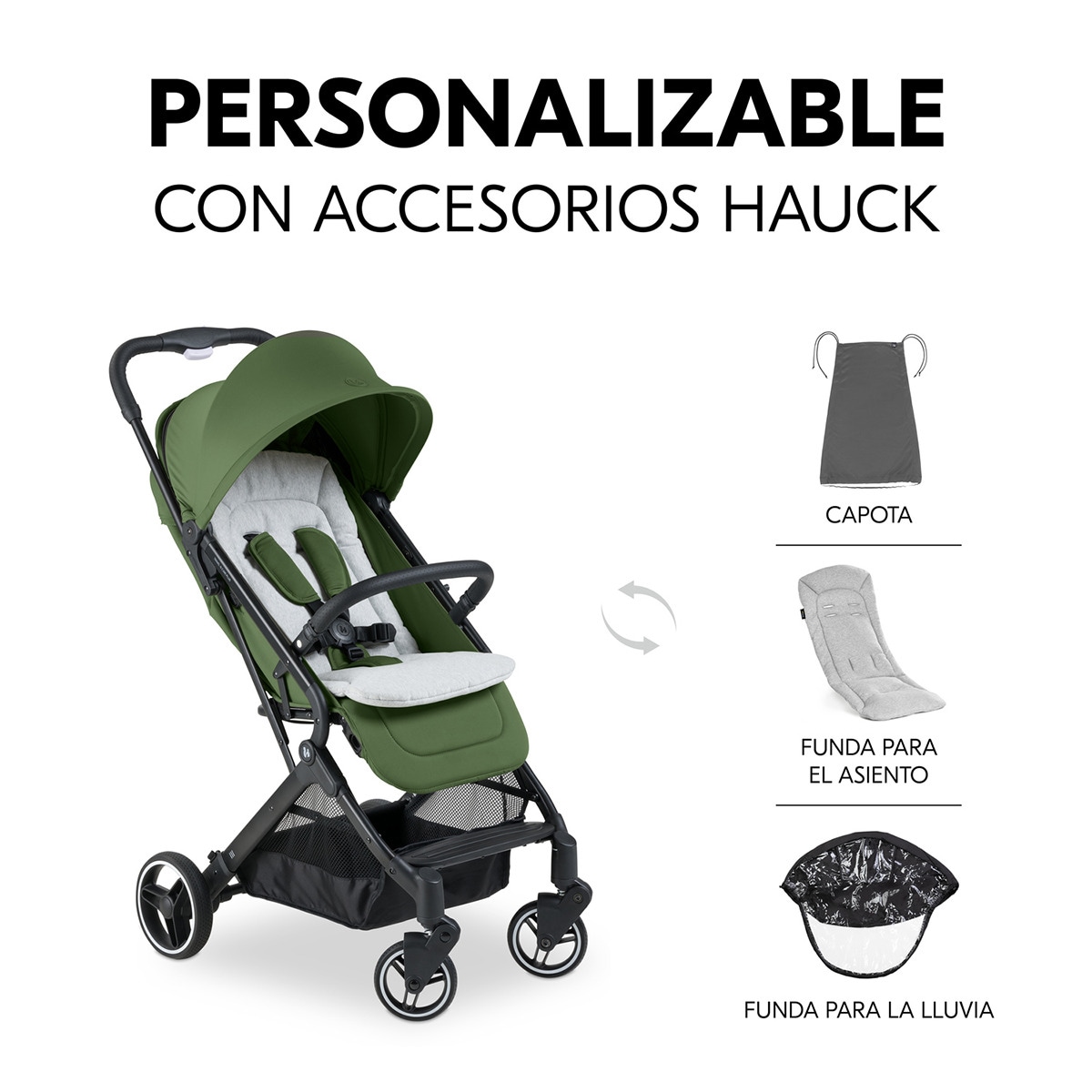 Carrinho de Passeio Ligeiro Travel N Care Plus Verde-militar-11
