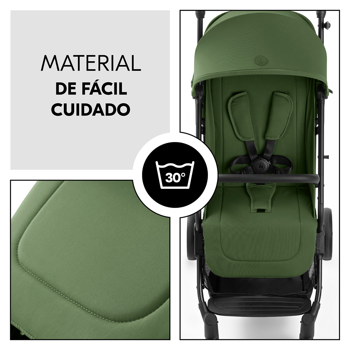 Carrinho de Passeio Ligeiro Travel N Care Plus Verde-militar-9