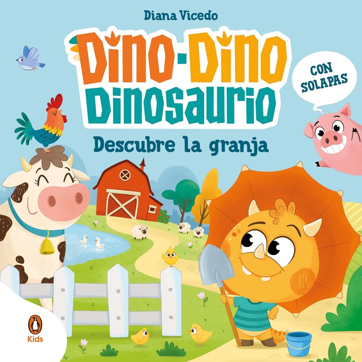 Imagem 0 de Dino-Dino Dinosaurio descubre la granja (Dino-Dino Dinosaurio): Libro de cartón con solapas para niños y niñas de 0 a 3 años