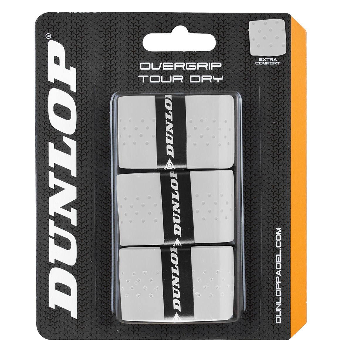 3 Unidades Blister Overgrid Tour Dry Dunlop Blanco-1