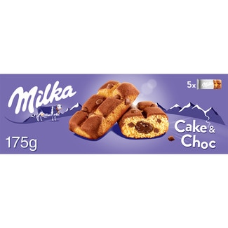 bizcochitos rellenos de chocolate estuche 5 unidades envasadas individualmente - Milka