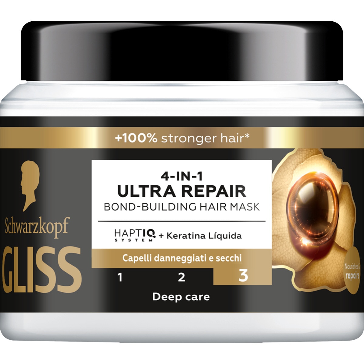 mascarilla de pelo reparadora Ultimate Repair 4 en 1 con keratina líquida tarro 400 ml para cabello muy dañado y seco