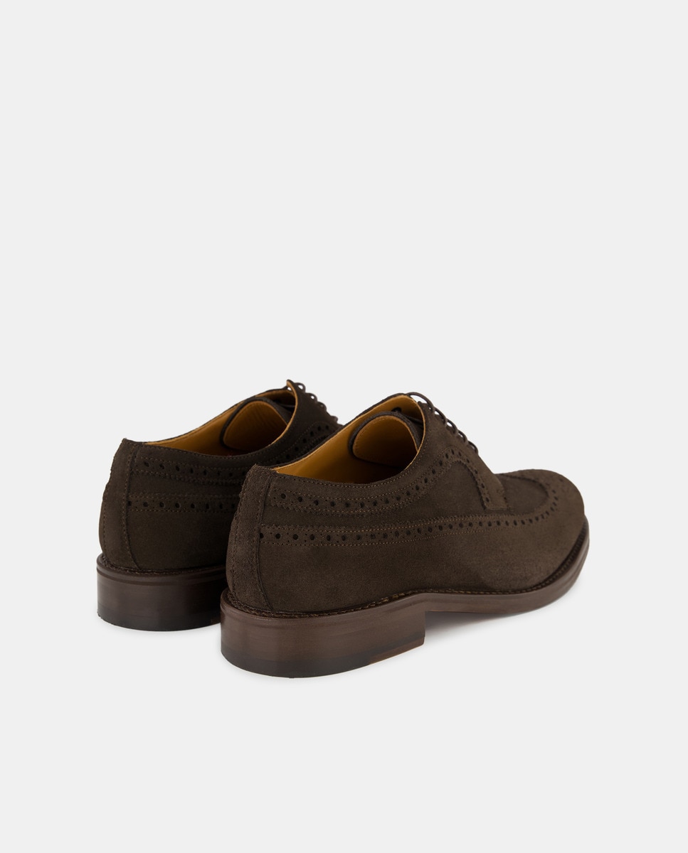 Bluchers Wingtip em Croute Castanho-escuro-3