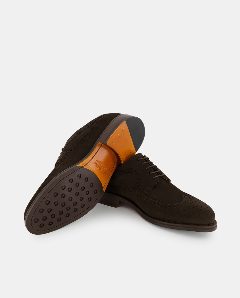 Bluchers Wingtip em Croute Castanho-escuro-2