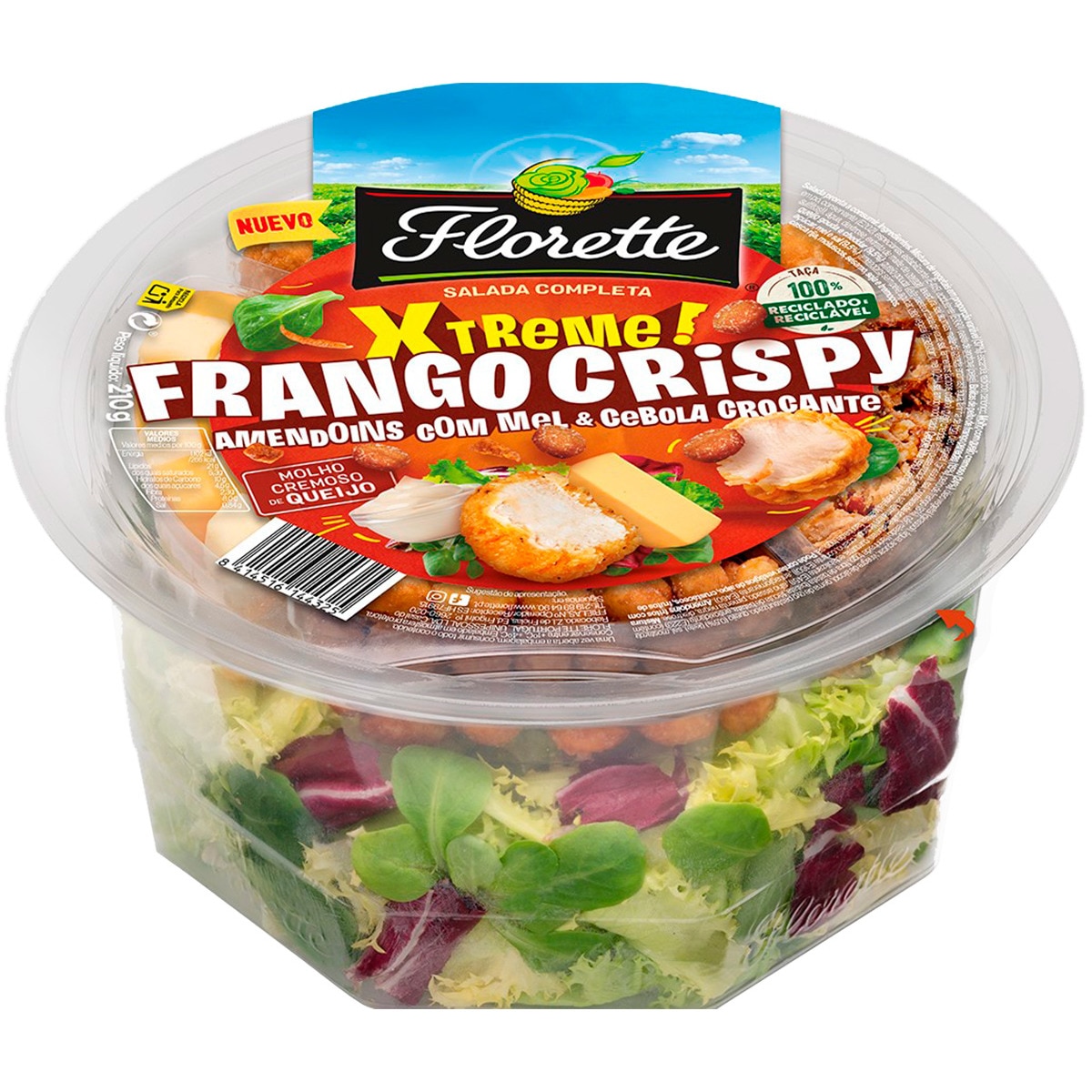 Salada de Frango Crispy embalagem 210 g