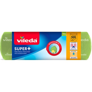 Saco Lixo Super + Perfumado Limão 50L embalagem 10 unidades - Vileda