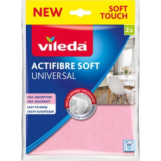 Pano Microfibras Actifibre Soft embalagem 2 unidades - Vileda