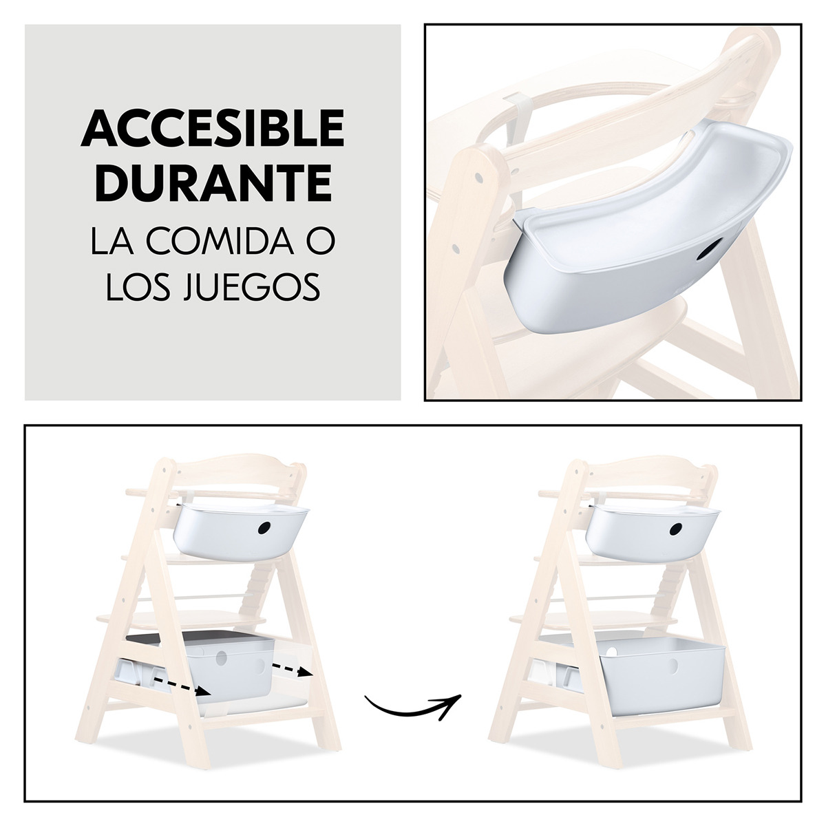 Caja almacenaje trona Hauck Alpha Box Set Blanco-5