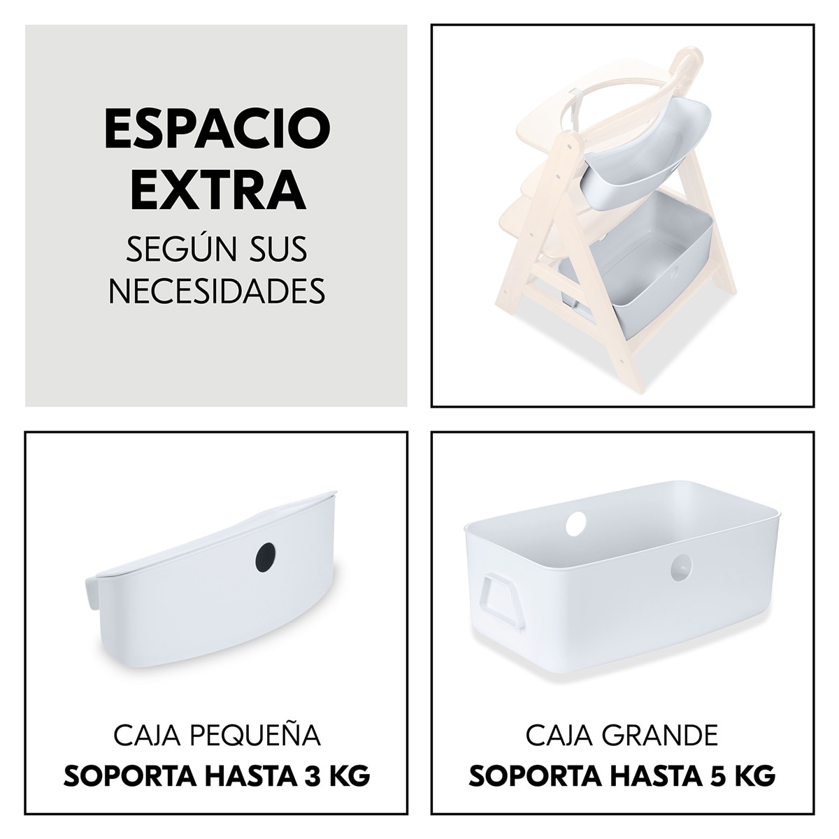 Caja almacenaje trona Hauck Alpha Box Set Blanco-4