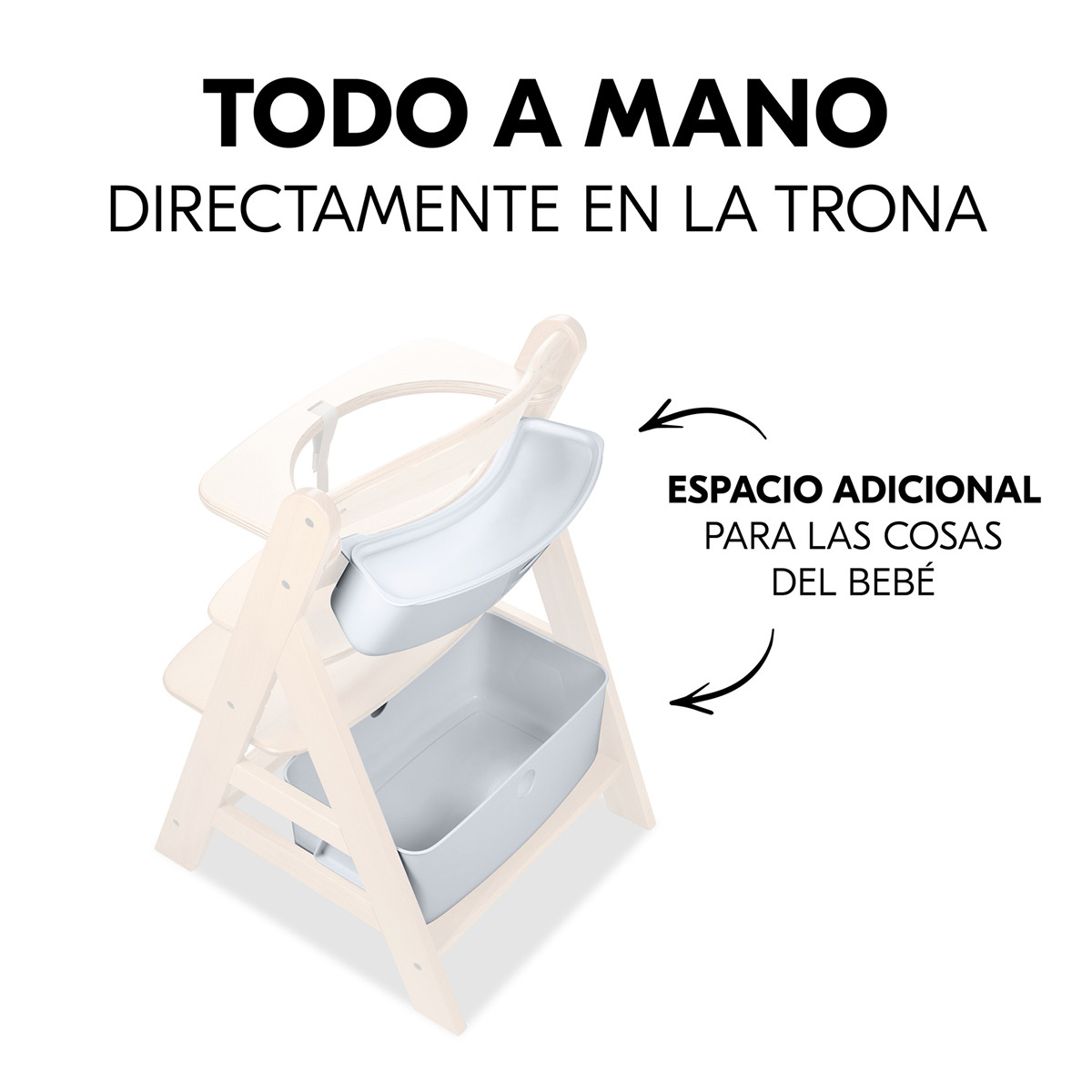 Caja almacenaje trona Hauck Alpha Box Set Blanco-3
