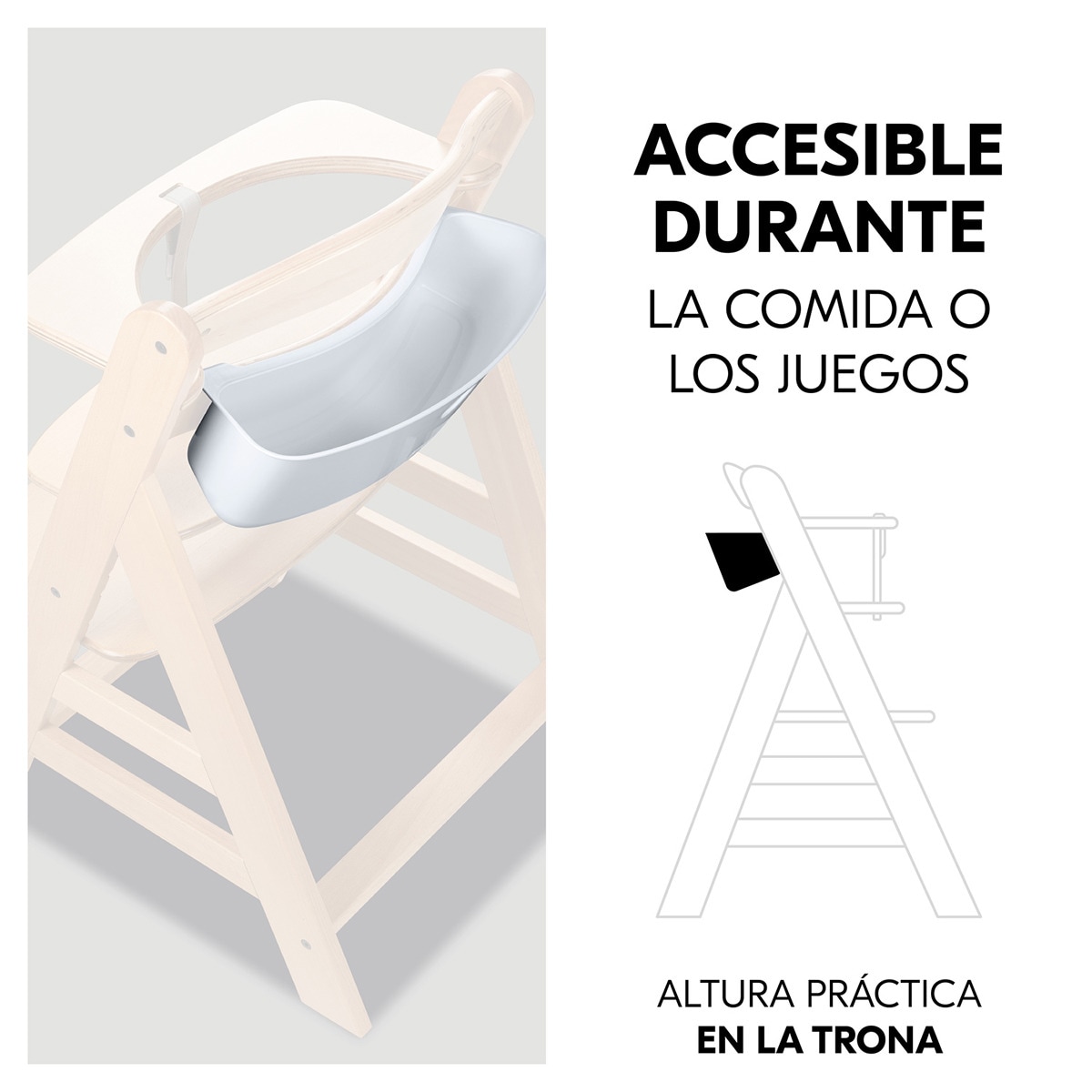 Caja almacenaje trona Hauck Highchair Box S Blanco-6