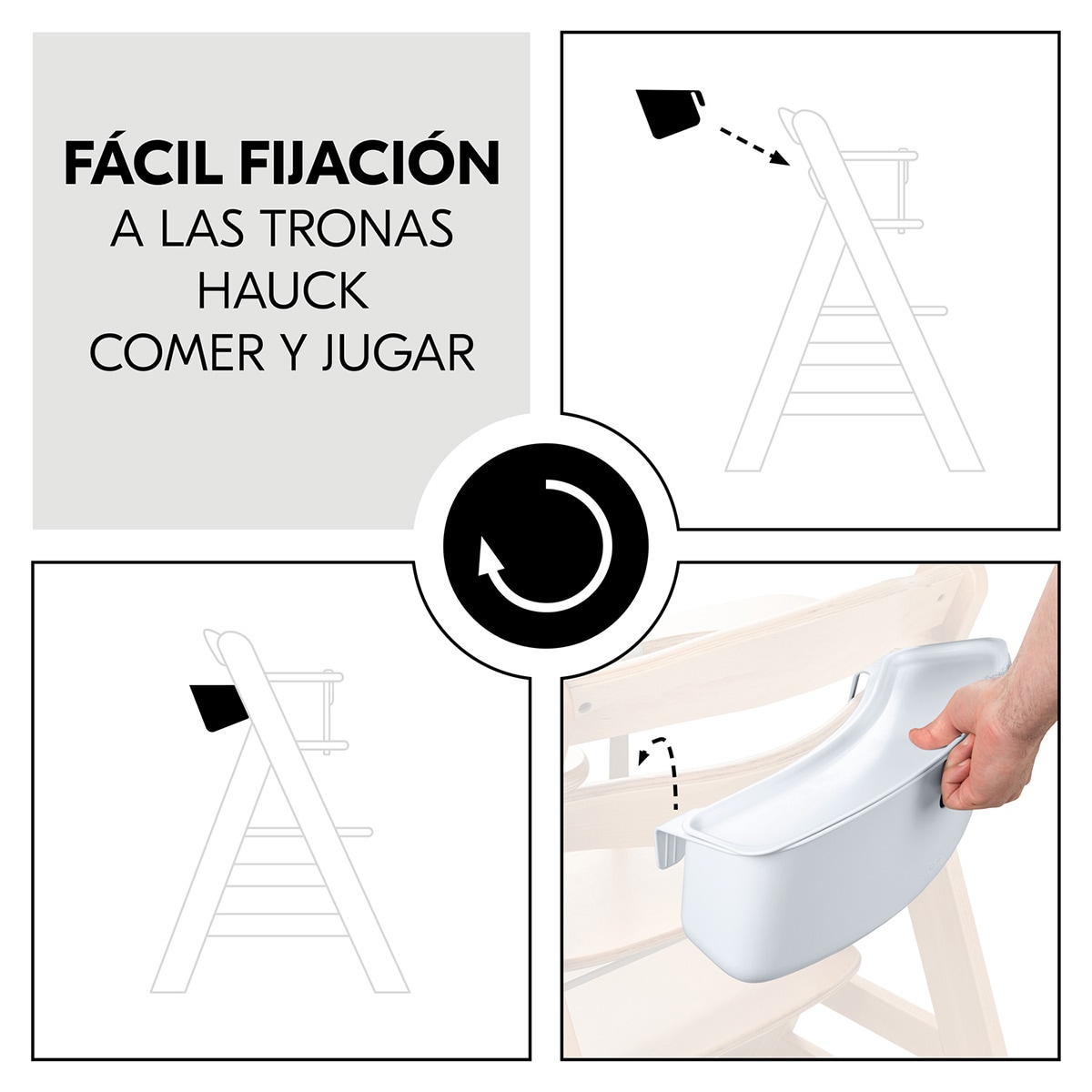 Caja almacenaje trona Hauck Highchair Box S Blanco-5