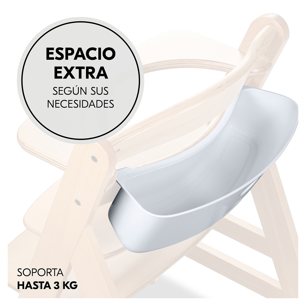 Caja almacenaje trona Hauck Highchair Box S Blanco-4