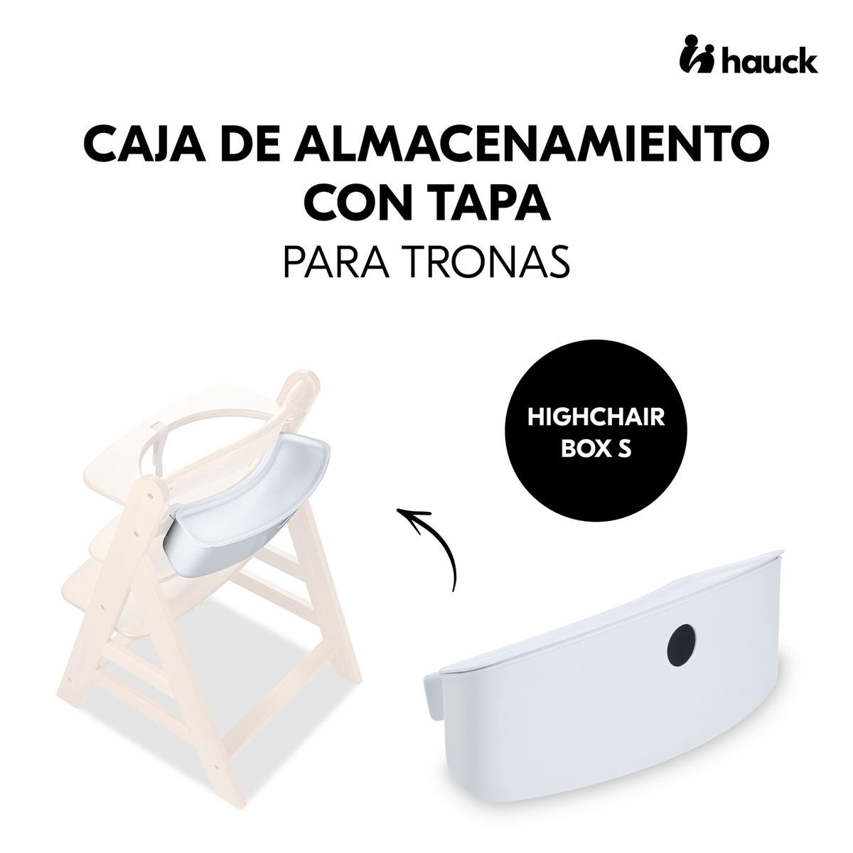 Caja almacenaje trona Hauck Highchair Box S Blanco-2