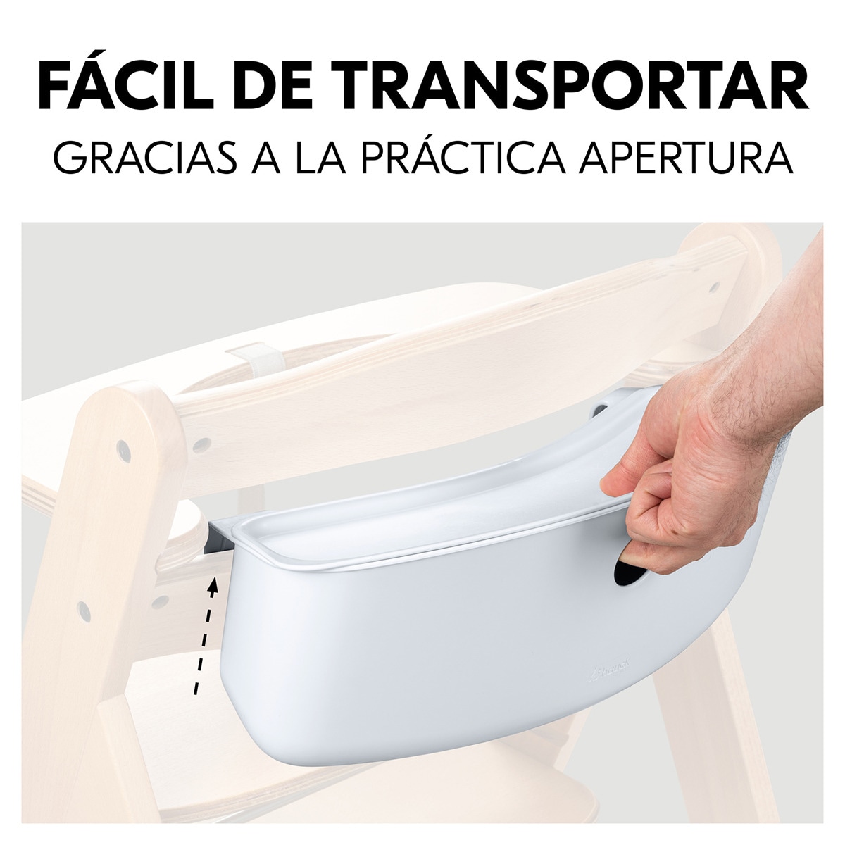 Caja almacenaje trona Hauck Highchair Box S Blanco-7