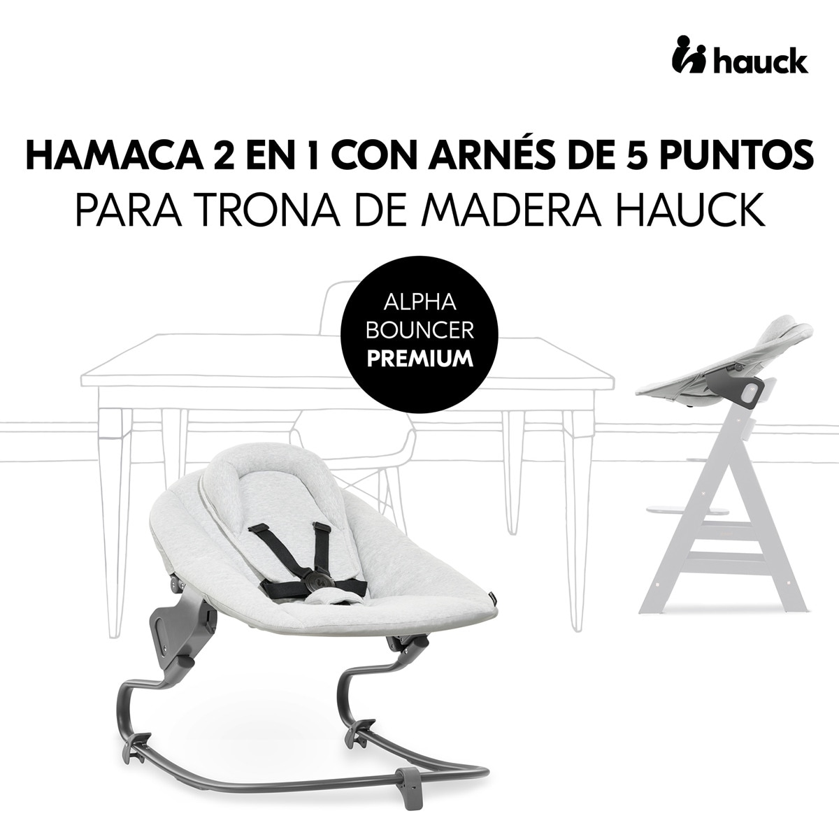 Espreguiçadeira Alpha+ Bouncer Premium Cinzento-claro-3