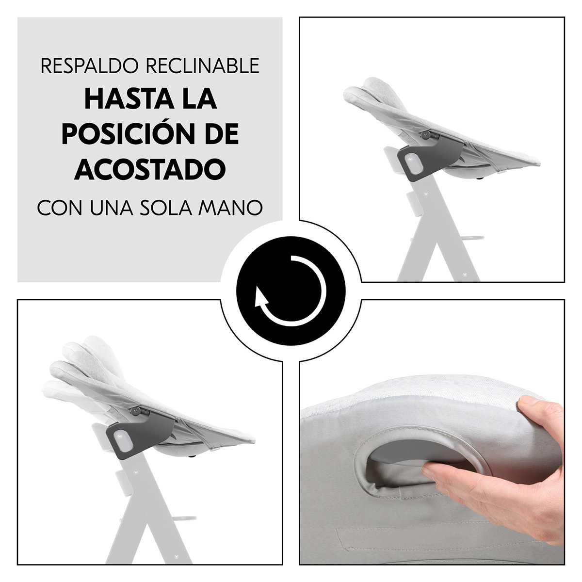 Espreguiçadeira Alpha+ Bouncer Premium Cinzento-claro-8