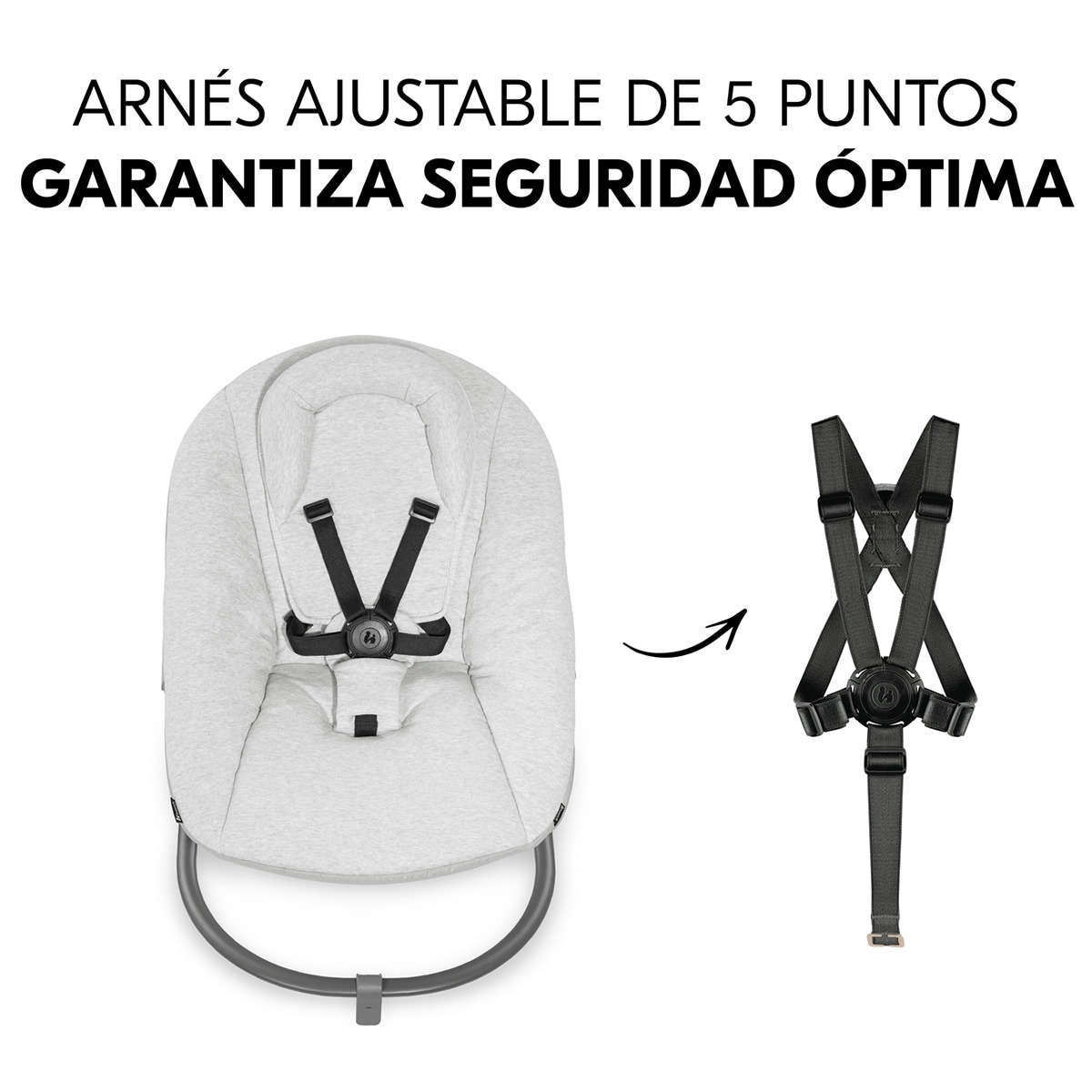 Espreguiçadeira Alpha+ Bouncer Premium Cinzento-claro-5