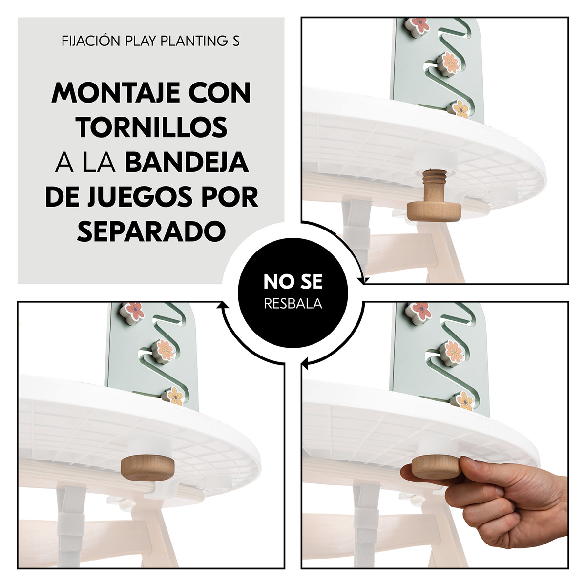 Brinquedo de Madeira para Cadeira de Refeição Evolutiva Play Planting Multicolor-6