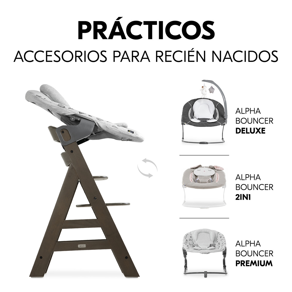 Trona Evolutiva  Hauck  Alpha+ Gris oscuro-9