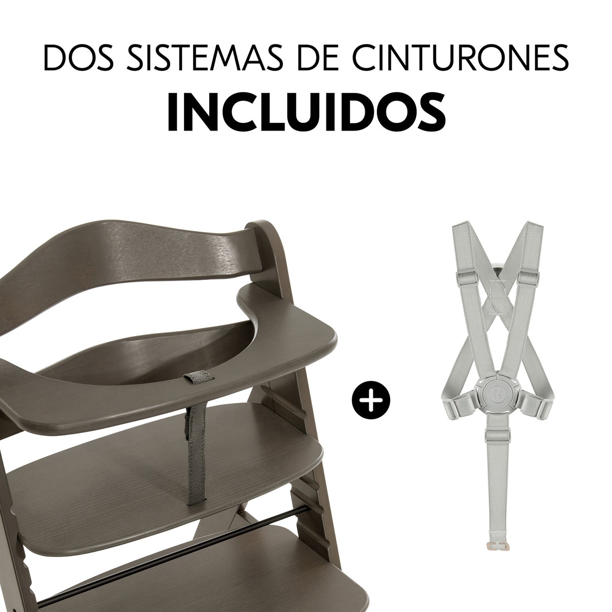 Trona Evolutiva  Hauck  Alpha+ Gris oscuro-7