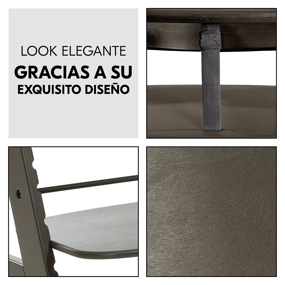 Trona Evolutiva  Hauck  Alpha+ Gris oscuro-4