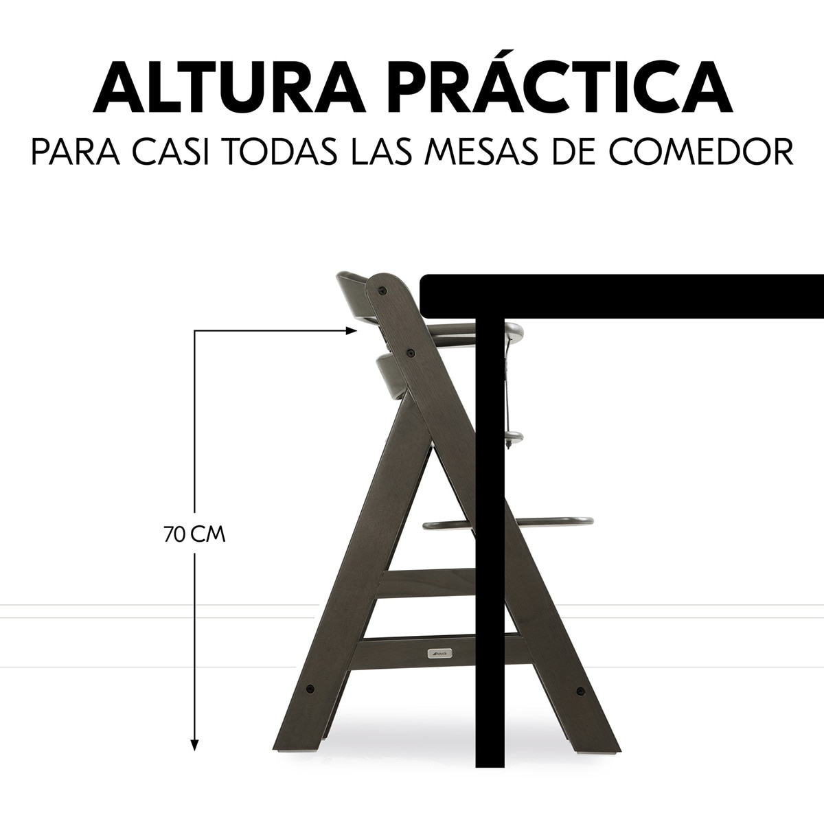 Trona Evolutiva  Hauck  Alpha+ Gris oscuro-12