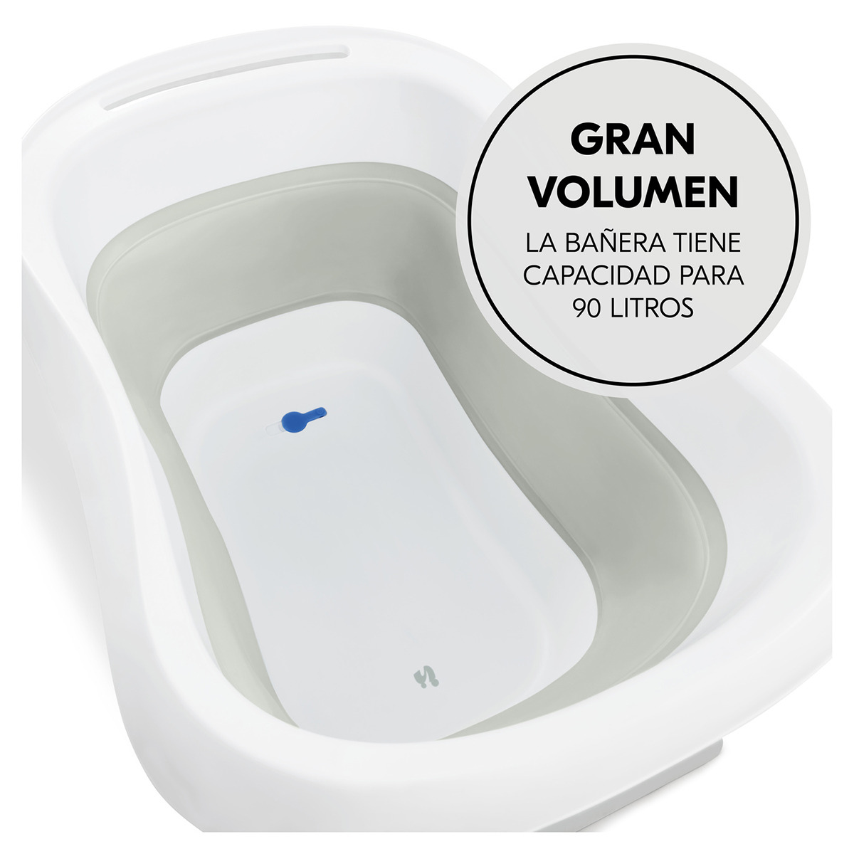 Bañera plegable XLHauckWash N Fold L Blanco-4