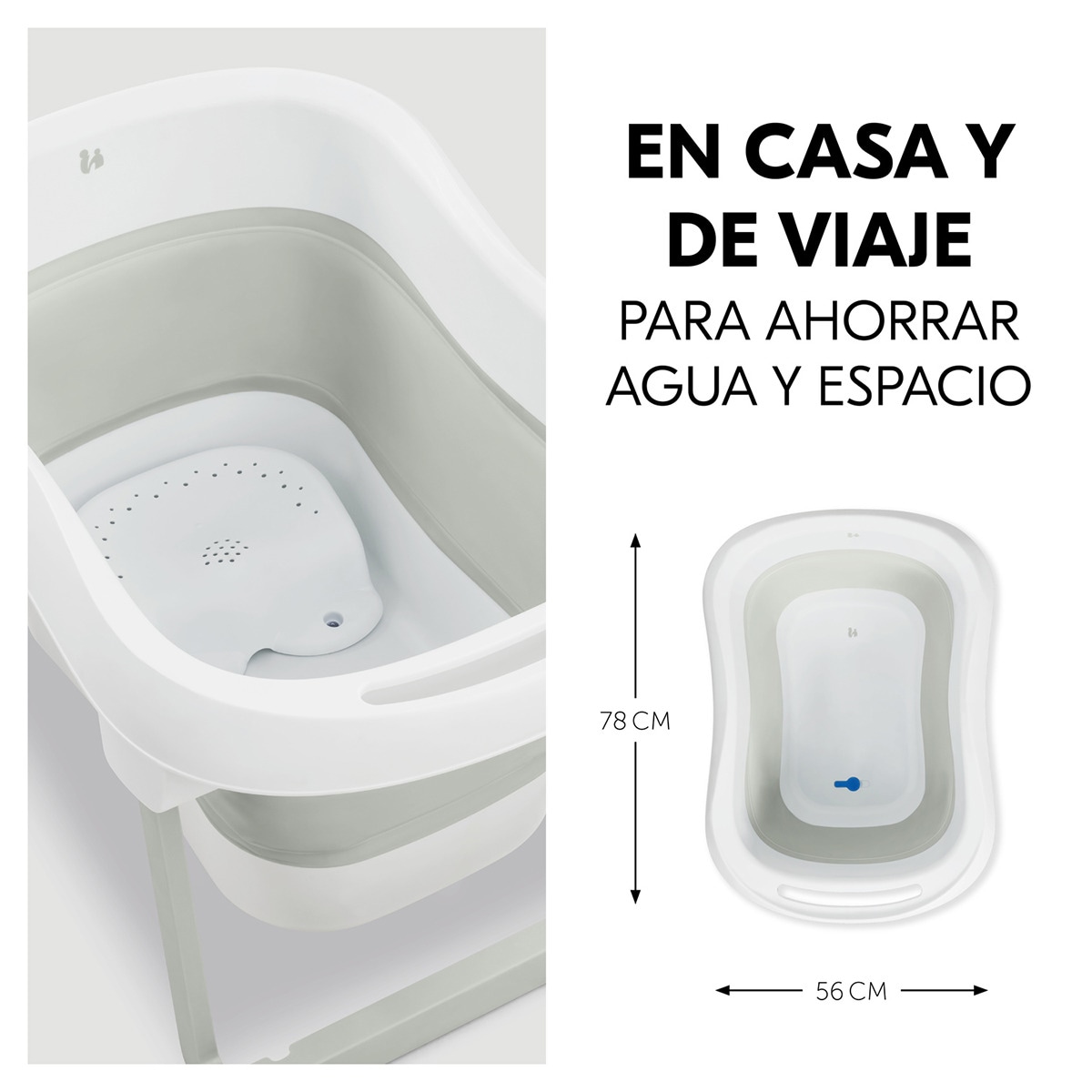 Bañera plegable XLHauckWash N Fold L Blanco-3