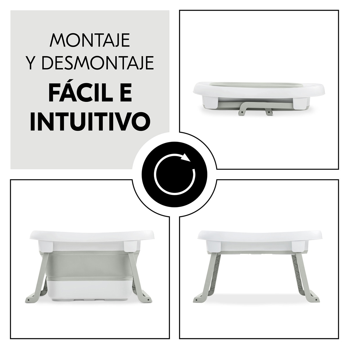 Bañera plegable XLHauckWash N Fold L Blanco-9