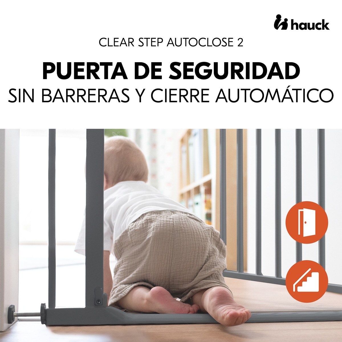 Barrera de seguridad  Hauck  Clear step Autoclose 2 Gris oscuro-7