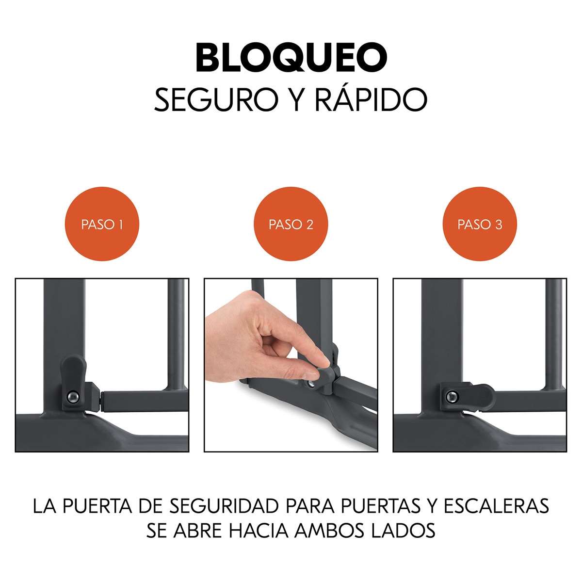 Barrera de seguridad  Hauck  Clear step Autoclose 2 Gris oscuro-10