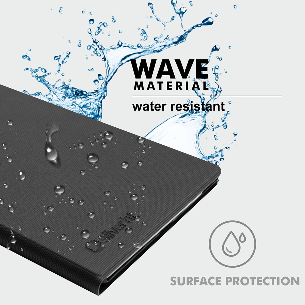 Funda SilverHT Wave Blue con teclado Bluetooth para tablet Samsung Galaxy TAB A9+ 11" (2023) Azul-4