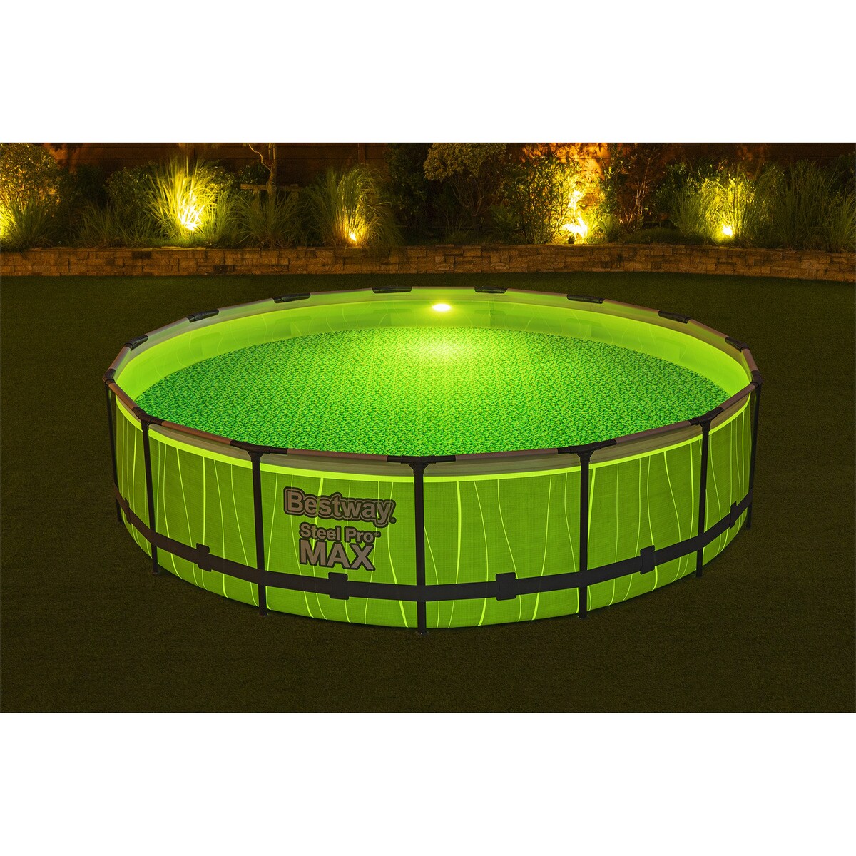 Piscina Redonda Steel Pro Max Led Ø 457 x 107 cm Gris-10