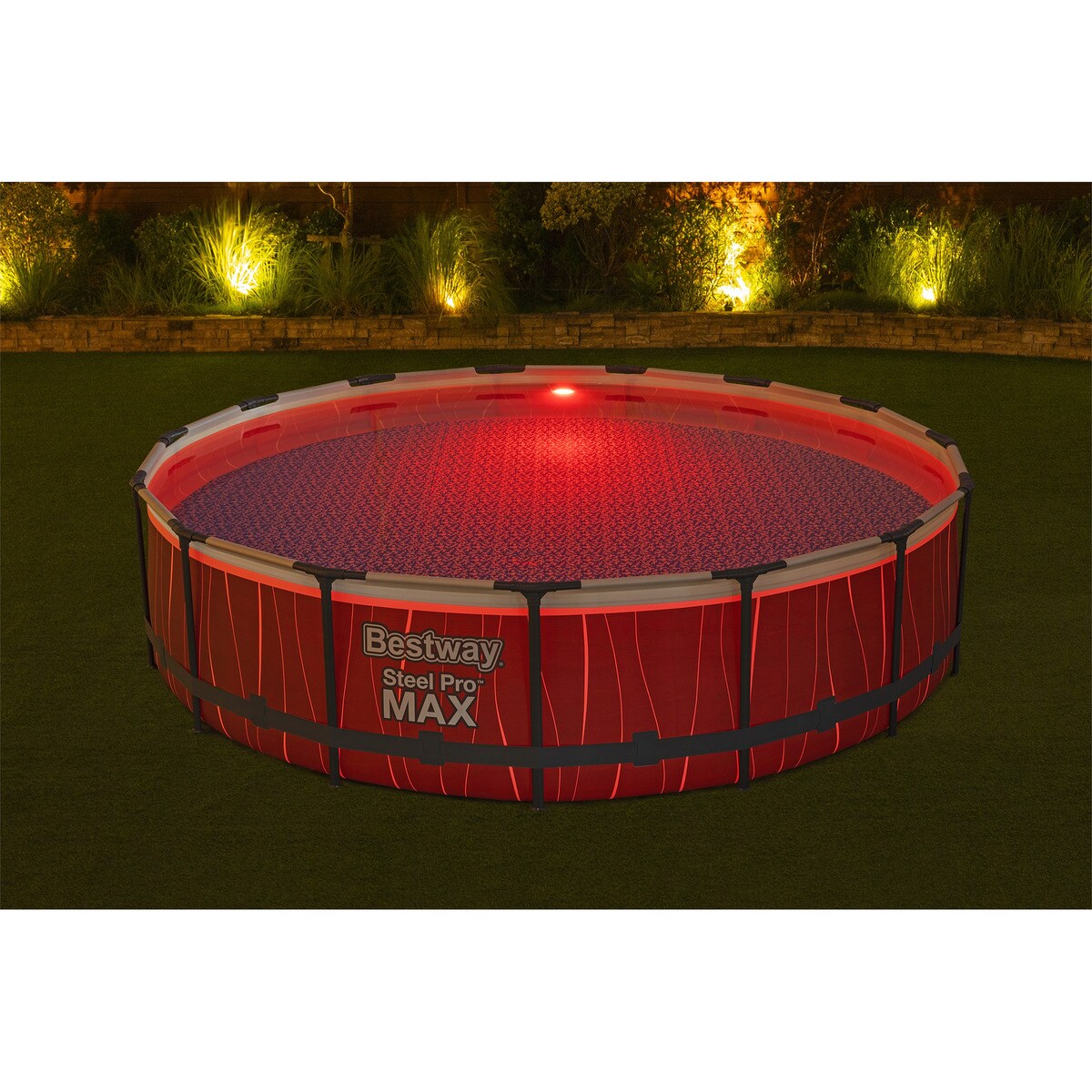 Piscina Redonda Steel Pro Max Led Ø 457 x 107 cm Gris-9