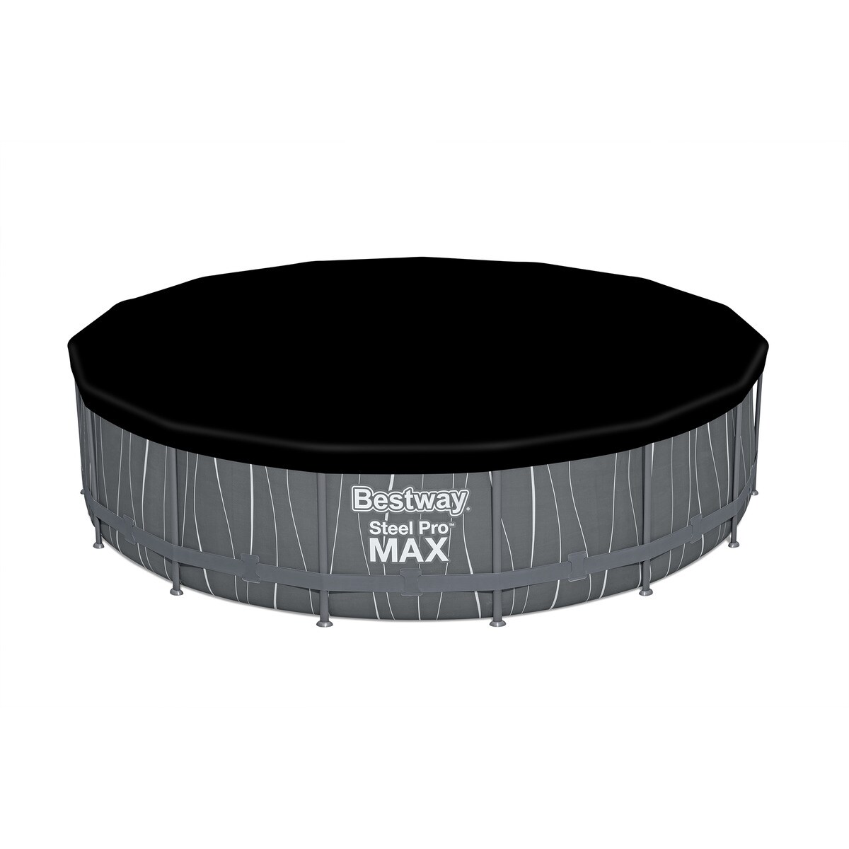Piscina Redonda Steel Pro Max Led Ø 457 x 107 cm Gris-8