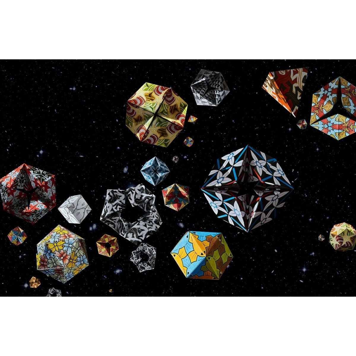 M.C. Escher. Kaleidocycles 10