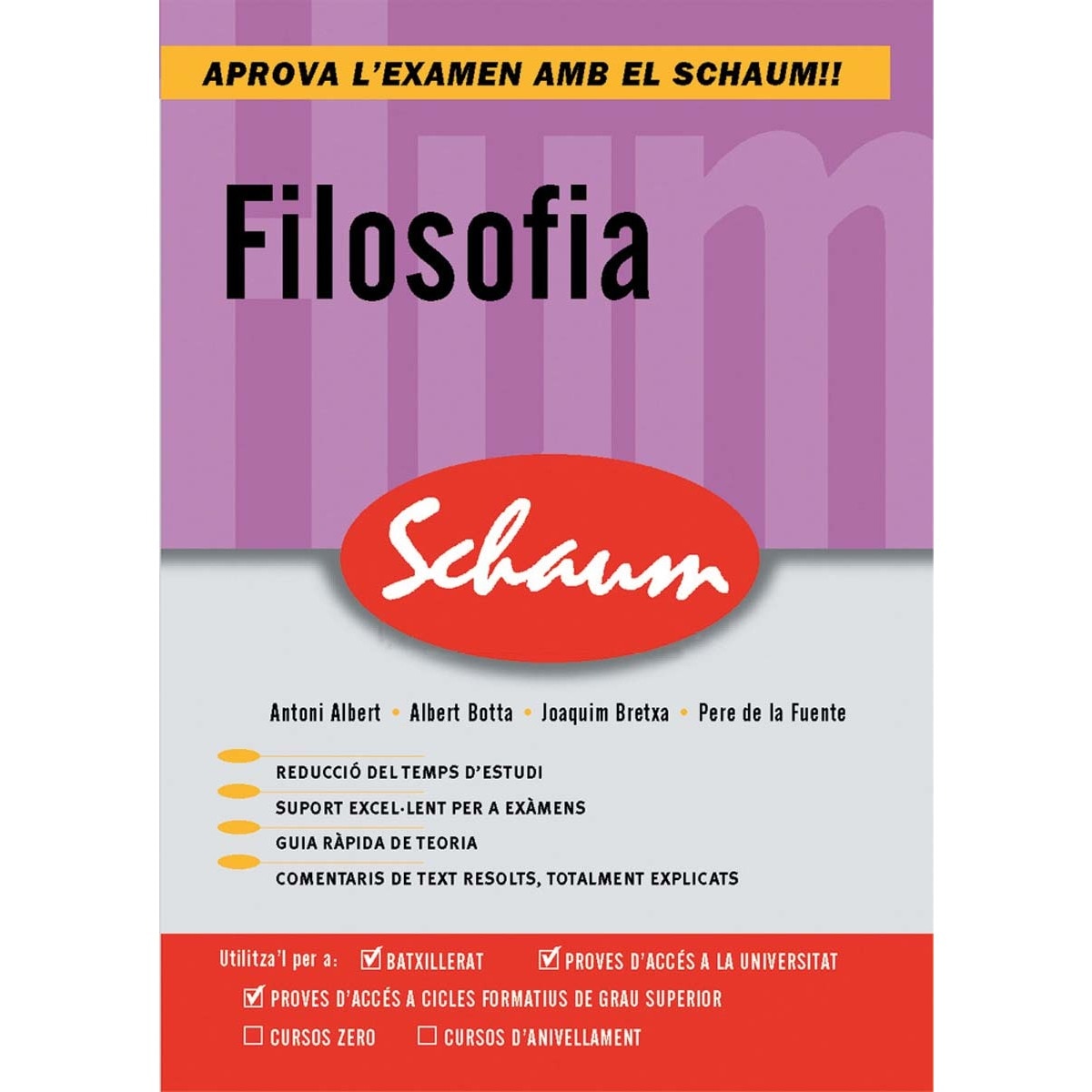 Filosofa. Comentarios Texto. Schaum (Cataln) (Capa mole) 1