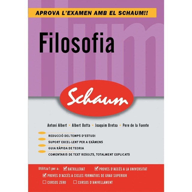 Imagem 0 de Filosofa. Comentarios Texto. Schaum (Cataln) (Capa mole)
