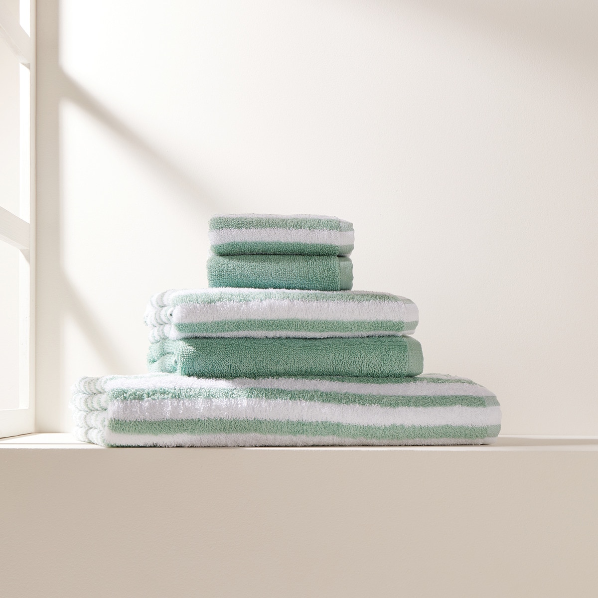 Conjunto de 5 Toalhas de Algodão Costa 23 - 450 g/m2 Verde-1
