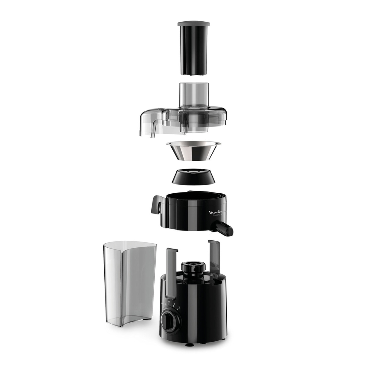 Licuadora Moulinex Frutelia+: Cortar, Exprimir y Licuar, 950ml Negro-5
