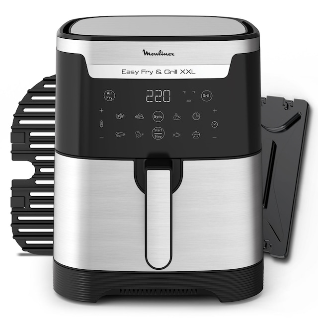 Imagem 0 de Fritadeira Air Fryer Moulinex Easy Fry Grill XXL EZ801D sem Óleo de 1830 W e Capacidade de 6,5 Litros - Preto