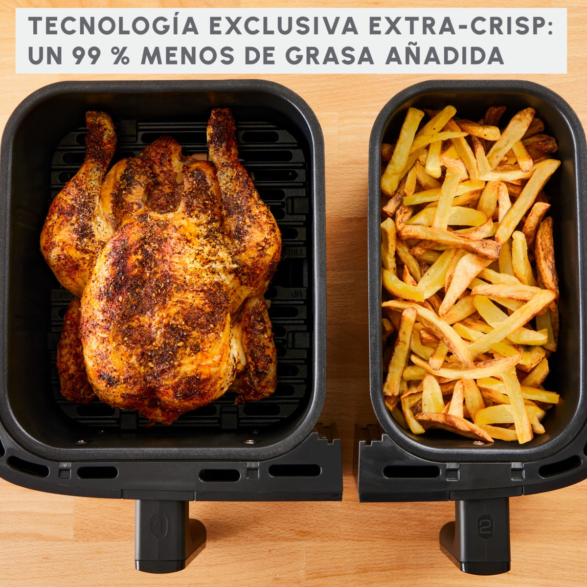 Fritadeira Air Fryer Moulinex Dual Easy Fry & Grill EZ905D20 com Capacidade de 8,3 Litros - Preto e Inox Preto / Inox-8