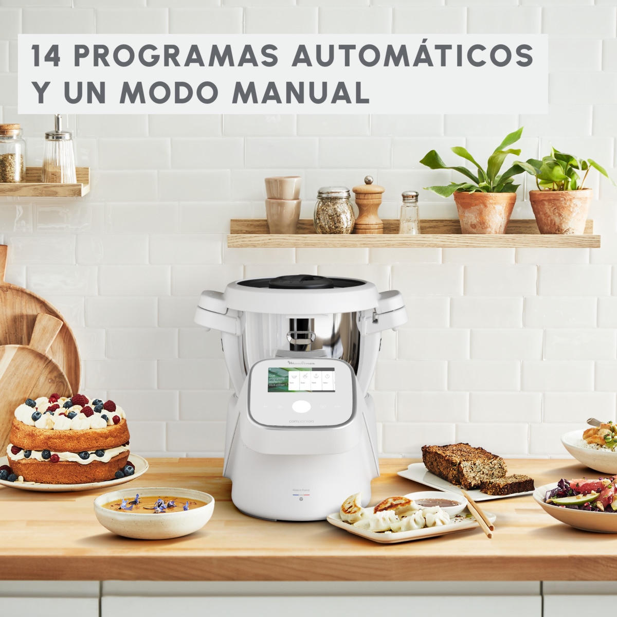 Robot de Cocina Moulinex I Companion Touch XL HF935, Conectividad WiFi Blanco-7